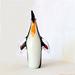 Dakota Fields Zakaryan Art Glass Standing Penguin Figurine Glass in Black/Orange | 9 H x 5.5 W x 3.5 D in | Wayfair