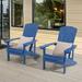 Rosecliff Heights Adirondack Chair Plastic/Resin in Blue | 36.6 H x 29.1 W x 33.9 D in | Wayfair F34873E4BED149BBBA5FA96A1B23E6C8
