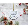 The Holiday Aisle® Geometric Greenery Ball Ornament Ceramic/Porcelain in White | 2.8 H x 2.8 W x 0.1 D in | Wayfair