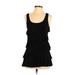 Express Casual Dress - Party Scoop Neck Sleeveless: Black Solid Dresses - Women's Size Small