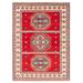 ECARPETGALLERY Hand-knotted Royal Kazak Red Wool Rug - 5'8 x 7'9