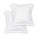 Percale Double Scalloped Embroidered Pillowcase and Sham Cover Set