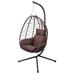 Hammock Chair with Cushions, Foldable Wicker Rattan Hanging Egg Chair