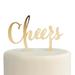 Gold Cheers Cake Topper, Wedding, Home Decor, Wedding & Bridal, 1 Piece - 6 3/4" x 5 1/2"