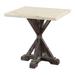 ACME Romina End Table in White Marble & Weathered Espresso