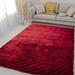 LA Rug Linens 3D Abstract Shag Area Rug Geometric Shaggy Plush Carpet