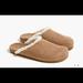J. Crew Shoes | J.Crew Faux-Suede Clog Slippers With Sherpa Lining Size 7.5 | Color: Tan | Size: 7.5