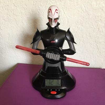 Disney Other | Disney Star Wars Lightsaber Alarm Clock 'The Inquisitor' Animation Lights Sounds | Color: Black/Red | Size: Os