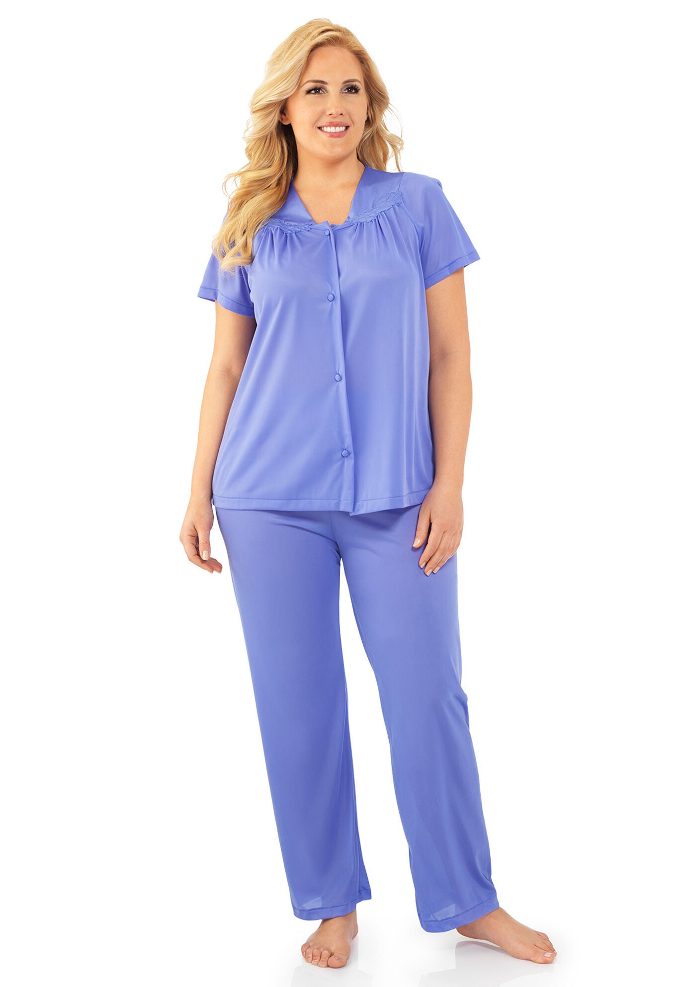Plus Size Women's Short Sleeve Pajama by Exquisite Form in Victory Violet (Size 3X)