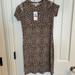 Michael Kors Dresses | Nwt Size Xs Women’s Michael Kors Leopard Print Bare Shoulder Dress | Color: Black | Size: Xs