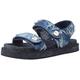 Desigual Damen Shoes Flat_Denim Flache Sandale, Blue, 39 EU