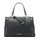 Calvin Klein Damen Novelty Satchel Elaine Bubble Lamb Umhängetasche, schwarz/Silber, Einheitsgröße