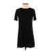 H&M Casual Dress - Shift: Black Solid Dresses - Women's Size Small