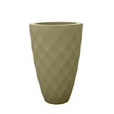 Vondom Nano Resin Pot Planter Resin/Plastic in Brown | 14.25 H x 7 W x 7 D in | Wayfair 47036A-Khaki