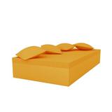 Orren Ellis Jut - Chill Bed - 4 Pillows - 90.5" X 47.25" - Basic - White Plastic in Orange/Yellow | 15.75 H x 47.25 W x 90.5 D in | Outdoor Furniture | Wayfair