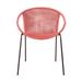 Hokku Designs Arshith Metal Stacking Arm Chair Metal in Pink | 31 H x 25 W x 24 D in | Wayfair 59956EE492D74DD591F1947BDB01B8CB