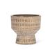 Union Rustic Dotted Pedestal Planter in Yellow/Brown | Wayfair E5EF6FAFD41F427585F3ED9402DC74DF