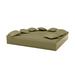 Orren Ellis Jut - Chill Bed - 8 Pillows - 90.5" X 90.5" - Basic - Beige Plastic in Brown | 15.75 H x 90.5 W x 90.5 D in | Outdoor Furniture | Wayfair