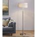 Everly Quinn Maramawit 67" Floor Lamp Metal in Gray/White/Brown | 67 H x 18 W x 18 D in | Wayfair CAE3E4A42D8447A1B36D62355C76000A