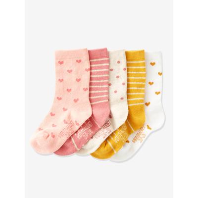 5er-Pack Mädchen Socken Oeko Tex® rosa Gr. 23/26 von vertbaudet