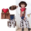 Ensemble de Vêtements de Cowboy pour Bébé Garçon Costume Cosplay Vêtements pour Enfants Pantalon