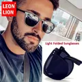 LeonLion – lunettes De soleil pliantes Vintage pour hommes et femmes polarisées De luxe De