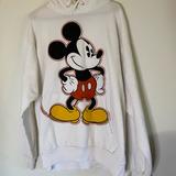 Disney Tops | Disney Mickey Mouse Hoodie | Color: White/Silver | Size: L