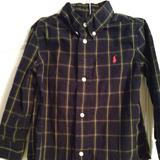 Polo By Ralph Lauren Shirts & Tops | Boys 3t Long Sleeve Polo Casual Button Down | Color: Black/Tan | Size: 3tb