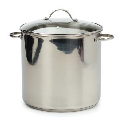 16 Qt Stock Pot - Induction by RSVP International in Gray