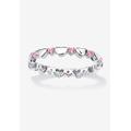 Women's Simulated Birthstone Heart Eternity Ring by PalmBeach Jewelry in June (Size 6)