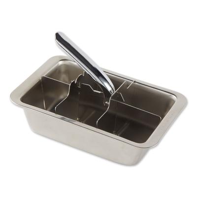 Large Cubes Stainless Steel Ice Cube Tray by RSVP International in Gray