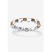 Women's Simulated Birthstone Heart Eternity Ring by PalmBeach Jewelry in November (Size 7)