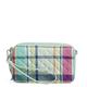 Vera Bradley Women's All in One Crossbody Purse with RFID Protection, Pastel Plaid-Recycled Cotton, Size