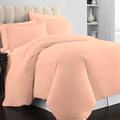 Pizuna 400 Thread Count Cotton Super King Duvet Cover Set Coral Pink, 100% Long Staple Cotton Super King Quilt Cover, Luxury Soft Sateen Superking Duvet Covers (100% Cotton Duvet Cover Super King)