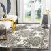 Gray/White 63 x 0.3 in Area Rug - Charlton Home® Wanneroo Floral Cream/Gray Indoor/Outdoor Area Rug | 63 W x 0.3 D in | Wayfair