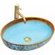 VASQUE À POSER REA MARGOT GOLD/BLUE LAVABO - noir