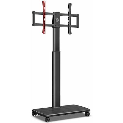 Fitueyes - tv Bodenstnder Rollbar mit Holzablage tv Standfu tv Stnder Fernsehstand mit Rollen Image