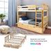 Max and Lily Twin Bunk Bed with Storage Drawers