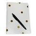 Kate Spade Office | New* Kate Spade White & Gold Dot Booklet With Kate Spade Black Polka Dot Pen | Color: Gold/White | Size: 8”H X 5 1/2” W