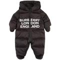 Burberry Jackets & Coats | Burberry Size 18m 18 Months Black Logo Puffer Suit Snow Suit 120b34 | Color: Black/White | Size: 18-24mb