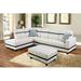 Black Sectional - Latitude Run® Adelaina 74.5" Faux leather Modular Coner Sectional w/ Ottoman Faux Leather | 35 H x 103.5 W x 32 D in | Wayfair