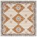 White 36 x 0.51 in Area Rug - Lark Manor™ Arkadijus Southwestern Handmade Tufted Area Rug in Brown/Blue Cotton/Wool | 36 W x 0.51 D in | Wayfair