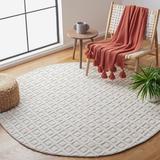 White 72 x 0.25 in Indoor Area Rug - Wade Logan® Bareen Geometric Handmade Tufted Wool/Area Rug in Ivory Cotton/Wool | 72 W x 0.25 D in | Wayfair