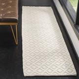 White 0.25 in Indoor Area Rug - Wade Logan® Bareen Geometric Handmade Tufted Wool/Area Rug in Ivory Cotton/Wool | 0.25 D in | Wayfair