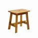 Loon Peak® Akheelesh 18" Tall Solid Wood Utility Stool Wood in Brown | 18 H x 18 W x 12 D in | Wayfair 8AB067C1F30643B2936B5E395510A914