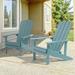 Rosecliff Heights Adirondack Chair Patio Chair Fire Pit Single Chair Plastic/Resin in Blue | 36.6 H x 29.1 W x 33.9 D in | Wayfair