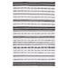 Black;white Rectangle 3' x 5' Indoor Area Rug - Latitude Run® Maytham Striped Kilim 201 Area Rug In Ivory/BlackSTK201A 60.0 x 36.0 x 0.56 in whiteCotton | Wayfair