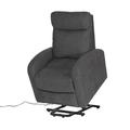 Fauteuil électrique inclinable en tissu gris