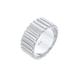 Elli PREMIUM - Bandring Relief Rillen Breit 925 Silber rhodinierten Ringe Damen