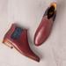 Anthropologie Shoes | Anthropologie Bobbies Bordeaux Leather Booties 38 | Color: Red | Size: 7